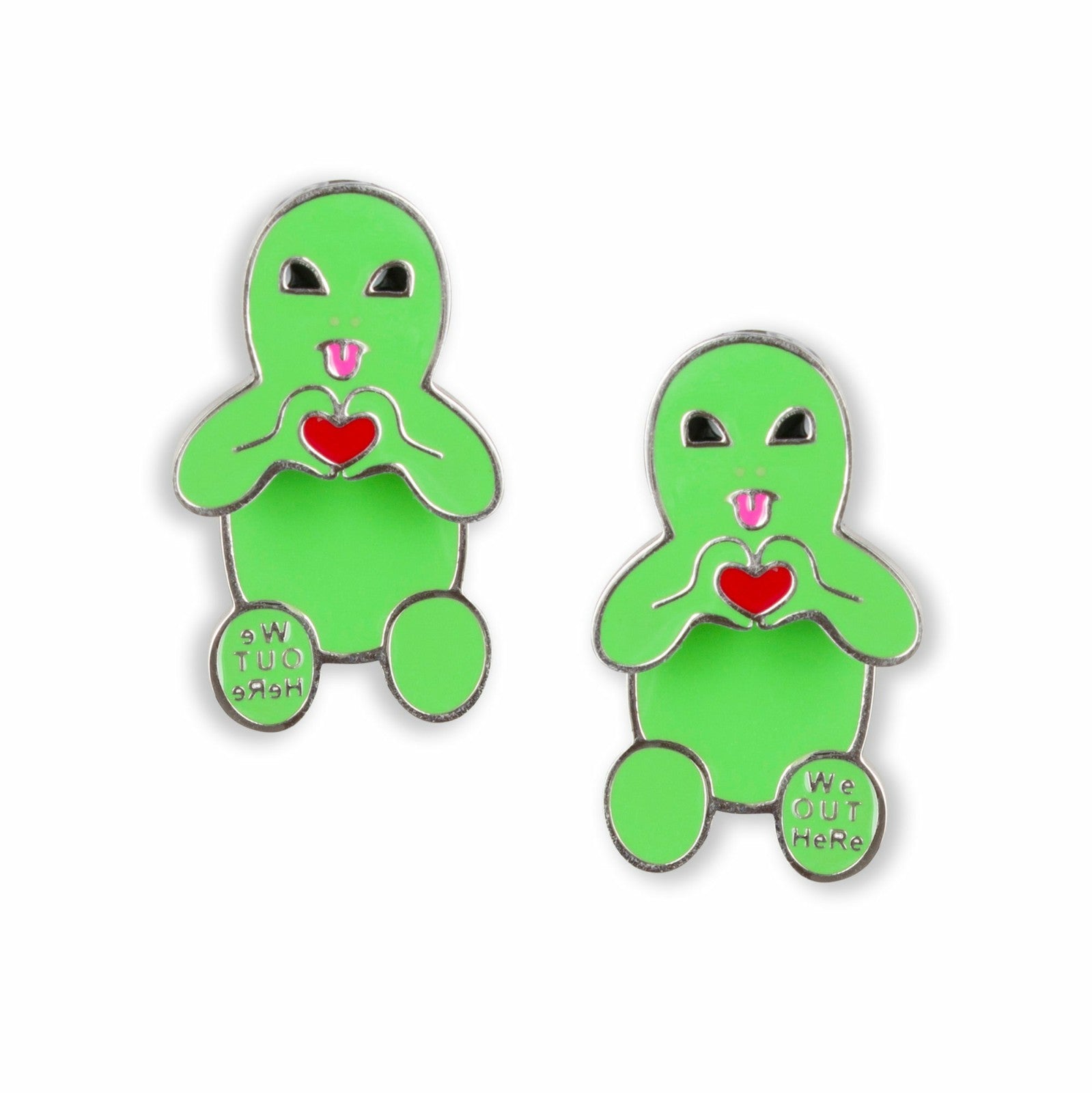 Alien Loves Earring Set (Green) - Ripndip