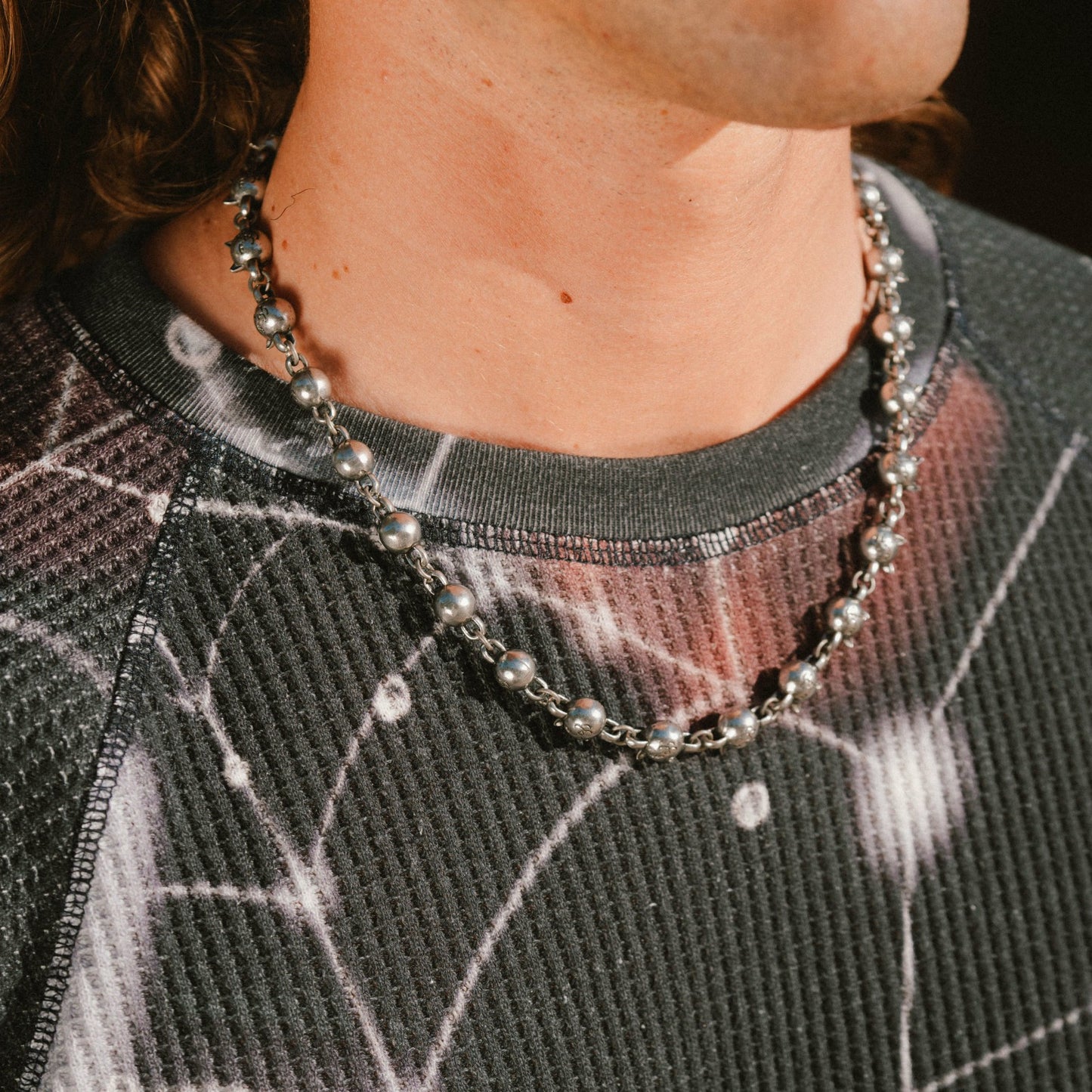 Lord Nermal Ball and Chain Necklace (Silver) - Ripndip