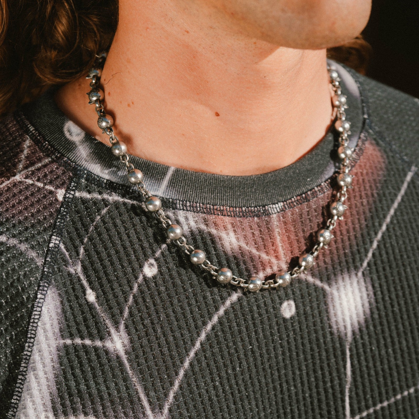 Lord Nermal Ball and Chain Necklace (Silver) - Ripndip