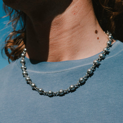 Lord Nermal Ball and Chain Necklace (Silver) - Ripndip