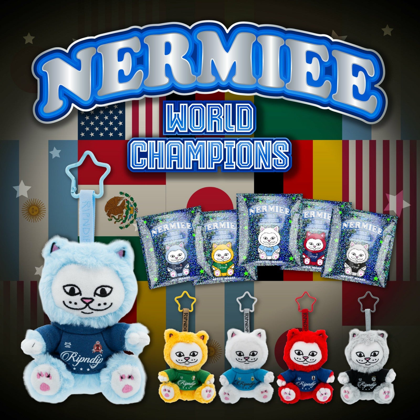 World Champion Nermiee Plush Keychains (Assorted) - Ripndip