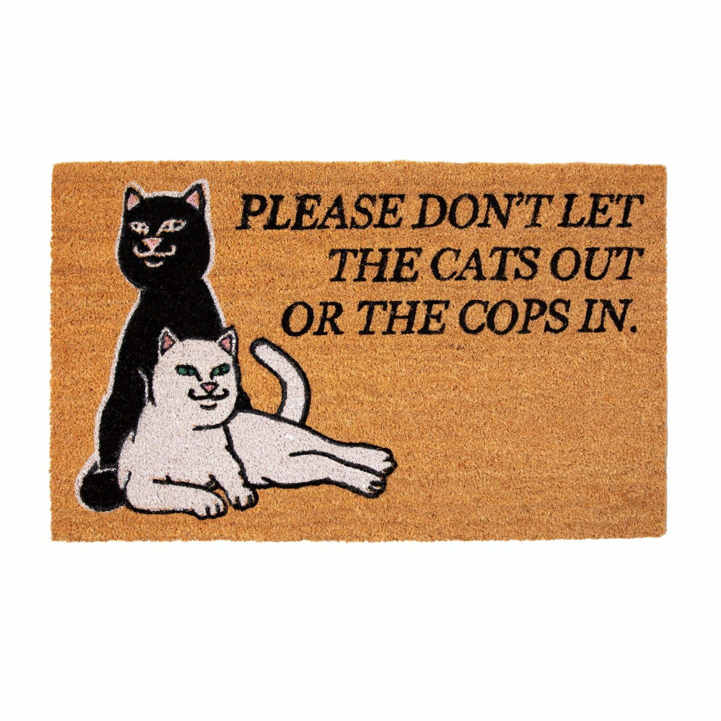 Don't Let The Cops In Door Mat (Brown) - Ripndip - Ripndip