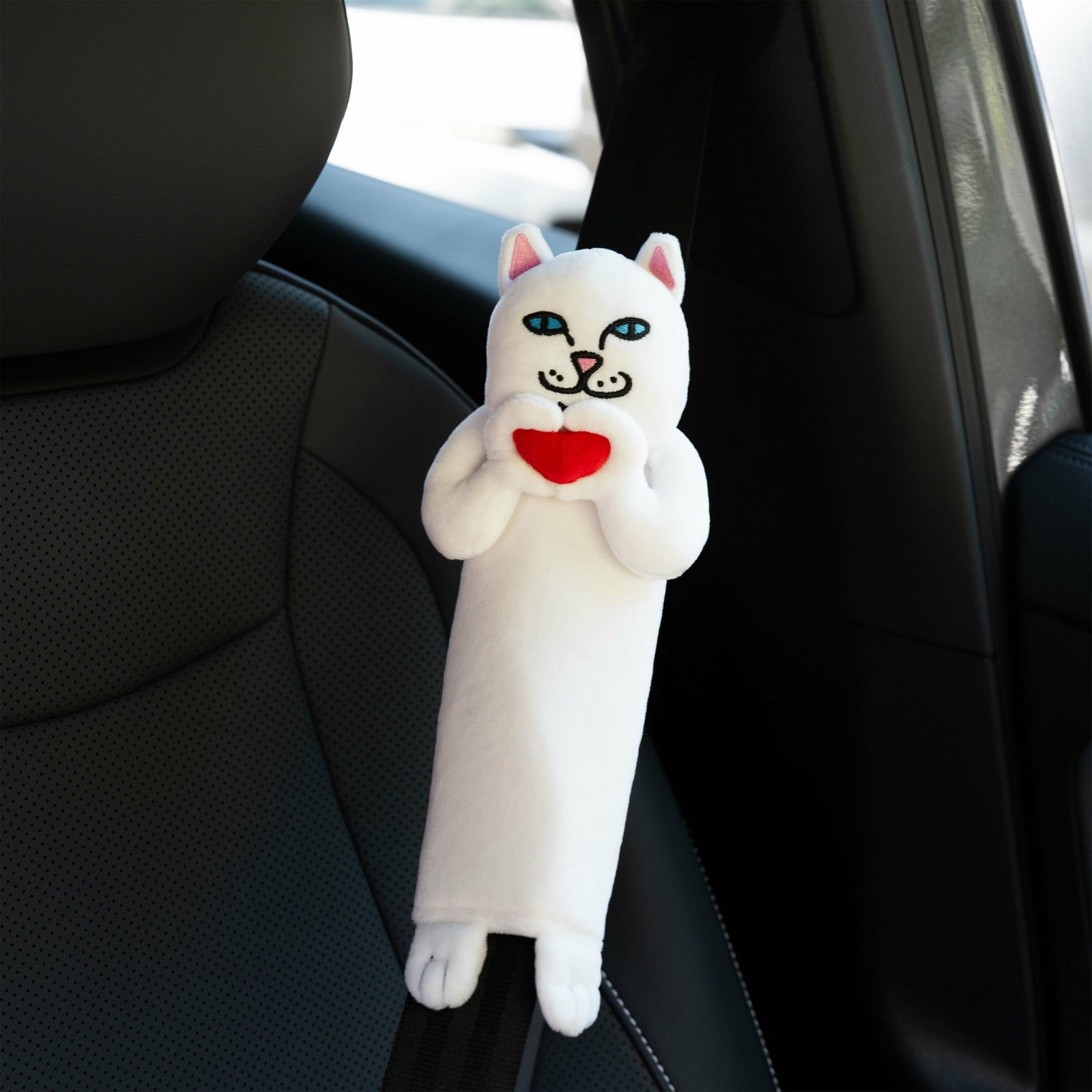 Nermal Loves Seat Belt Cover (White) - Ripndip