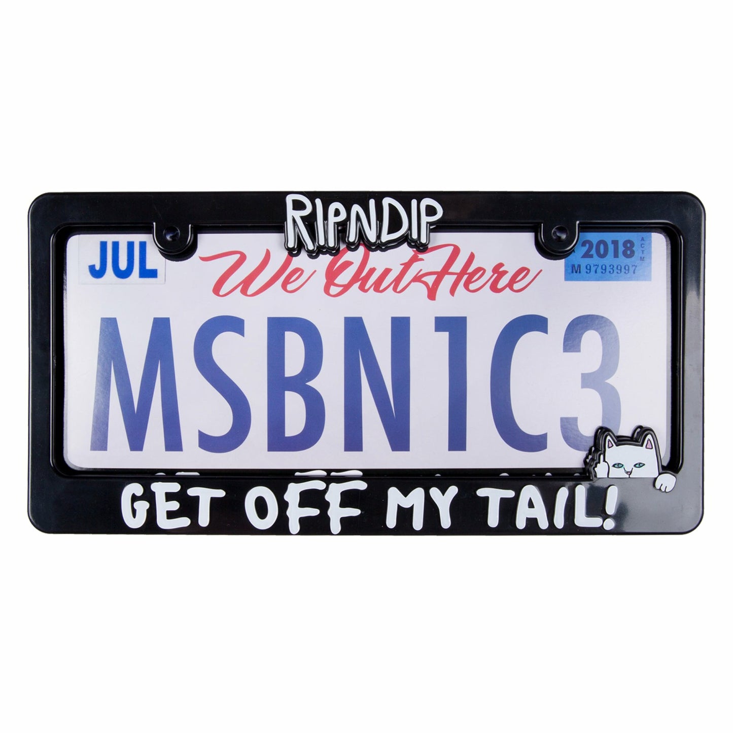 Tailgate License Plate Frame (Black) - Ripndip - Ripndip