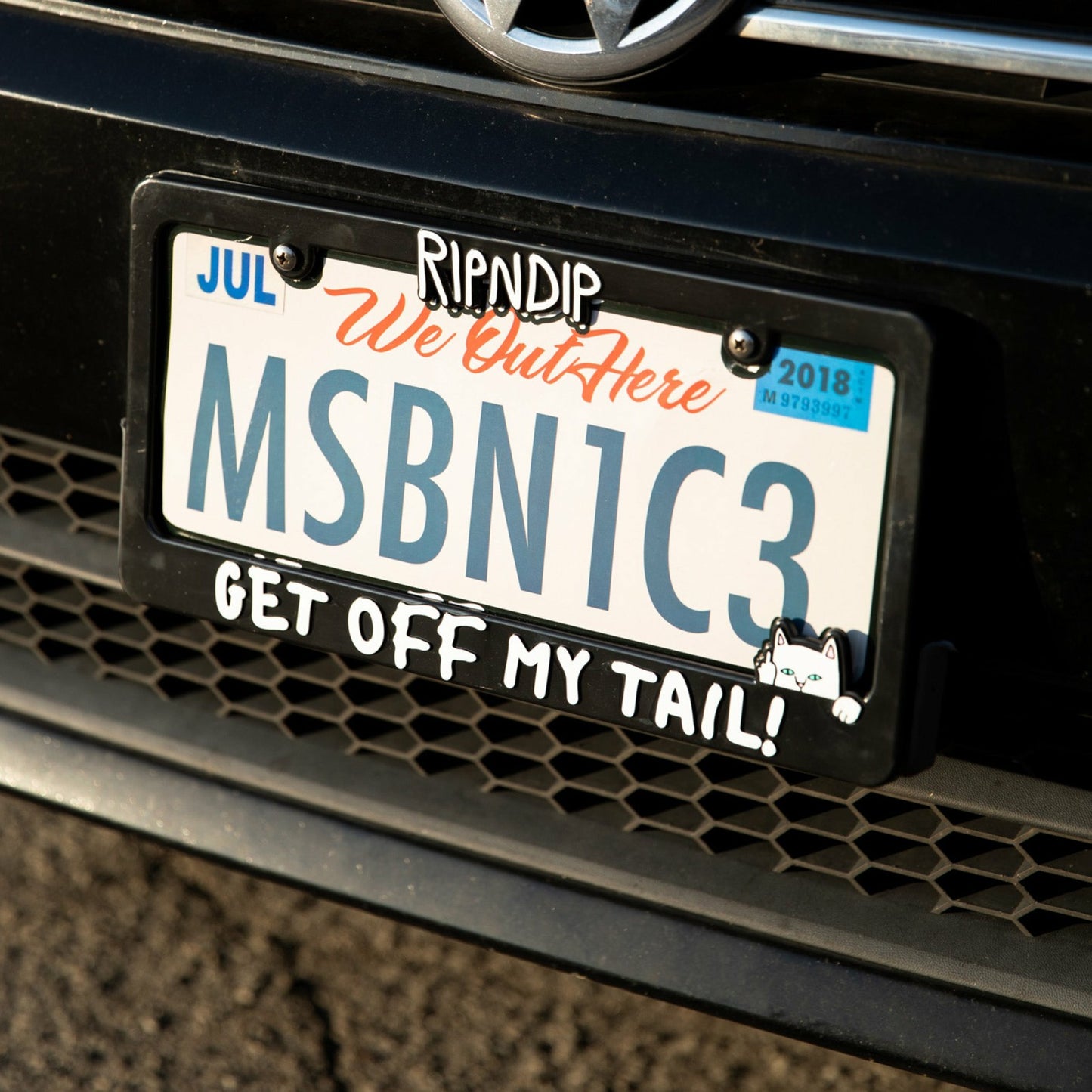 Tailgate License Plate Frame (Black) - Ripndip - Ripndip