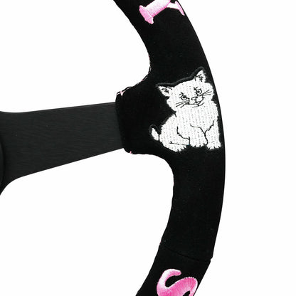 Ripndip x NRG Stop Being A Pussy Steering Wheel (Black / Pink) - Ripndip