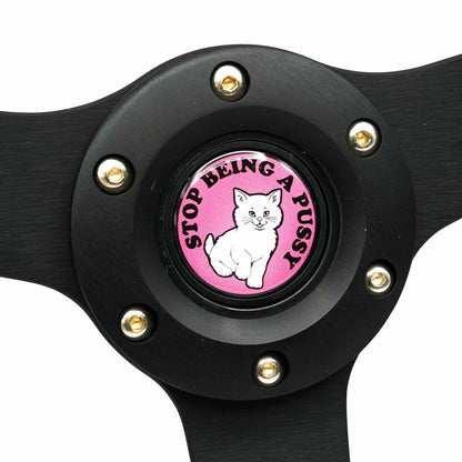 Ripndip x NRG Stop Being A Pussy Steering Wheel (Black / Pink) - Ripndip