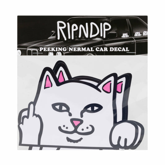 Peeking Nermal Car Sticker Pack (White) - Ripndip