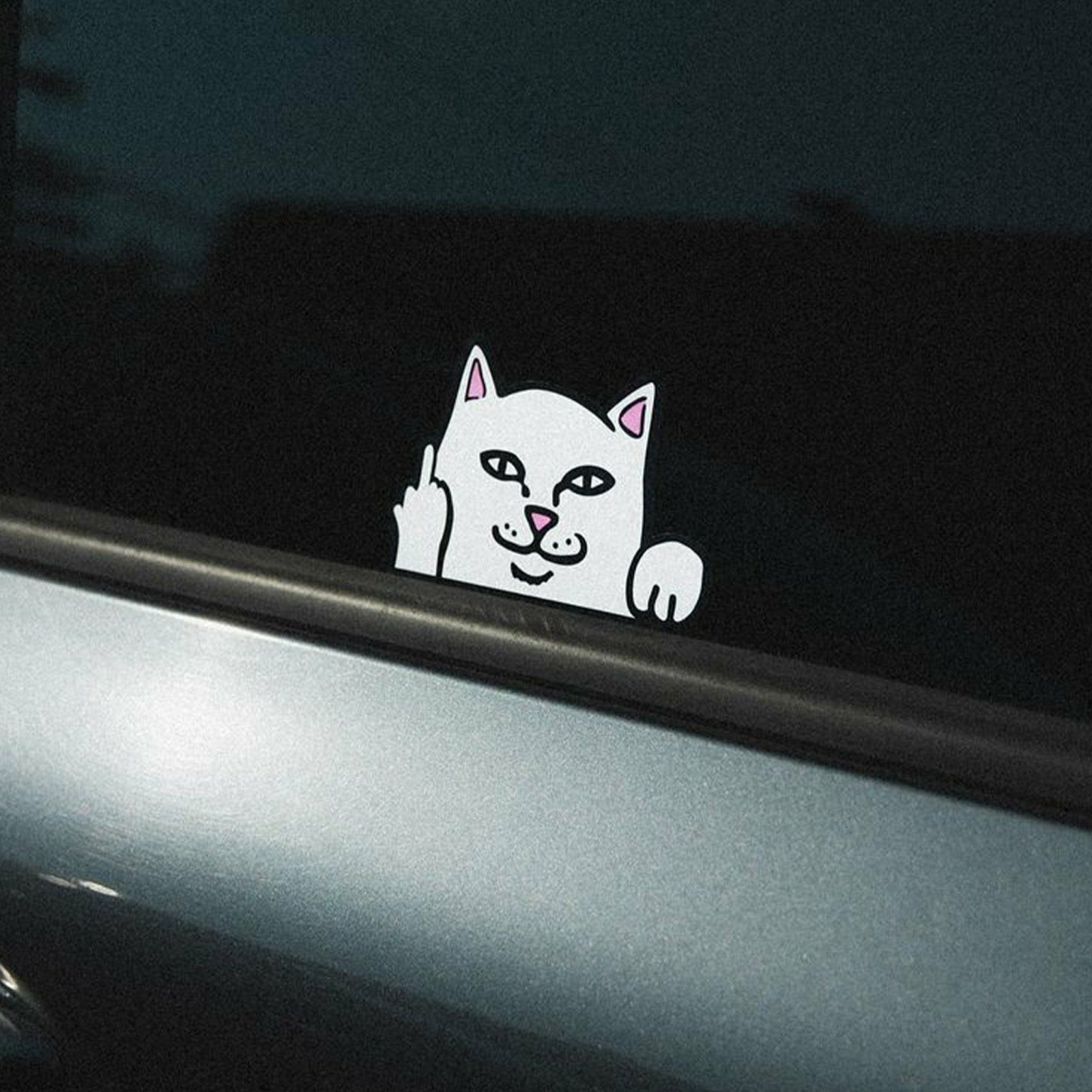 Peeking Nermal Car Sticker Pack (White) - Ripndip