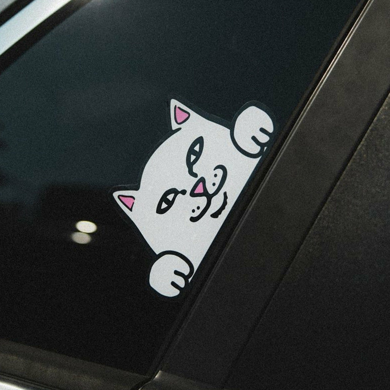 Peeking Nermal Car Sticker Pack (White) - Ripndip