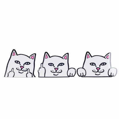 Peeking Nermal Car Sticker Pack (White) - Ripndip