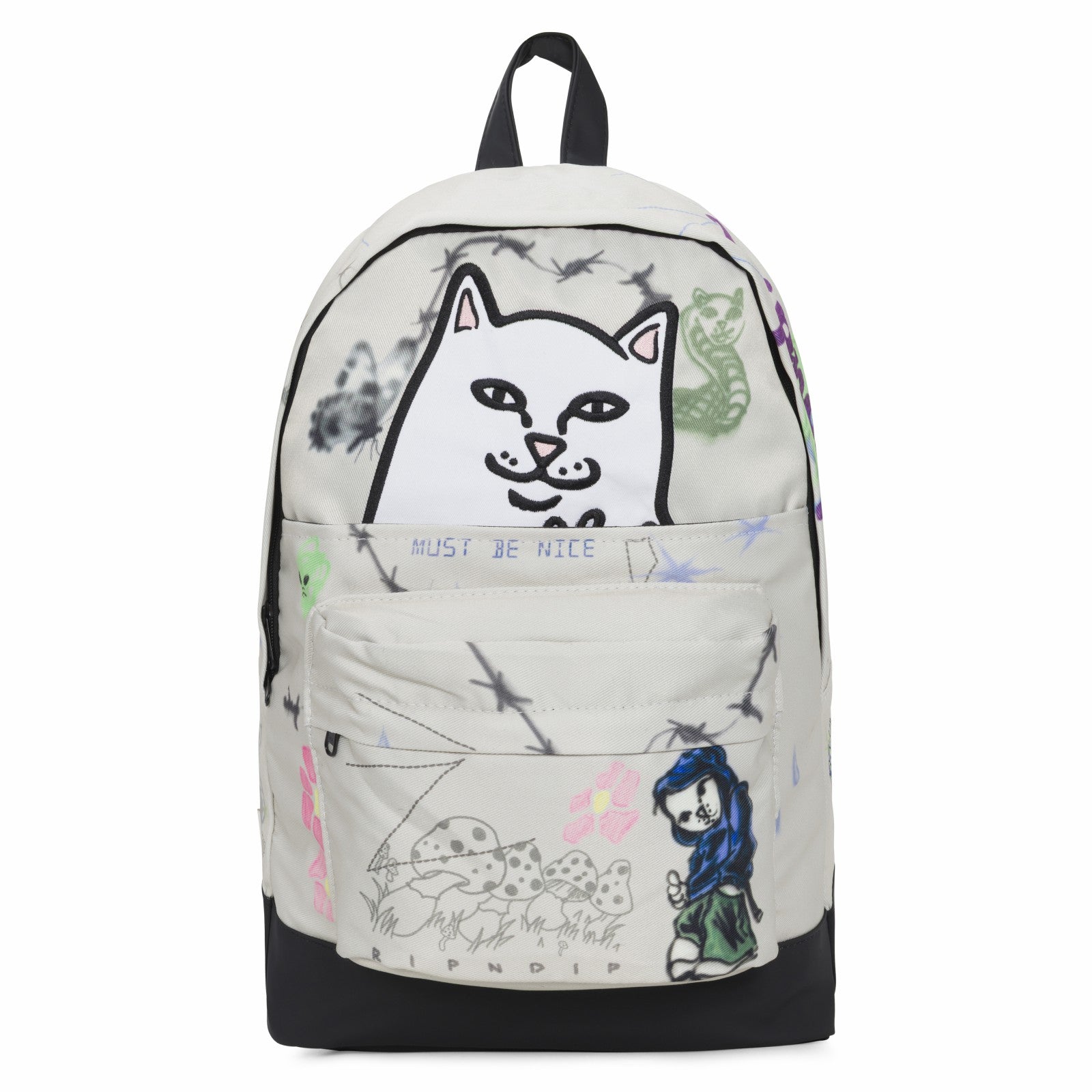 Goosebumps Velcro Backpack (Bone) - Ripndip
