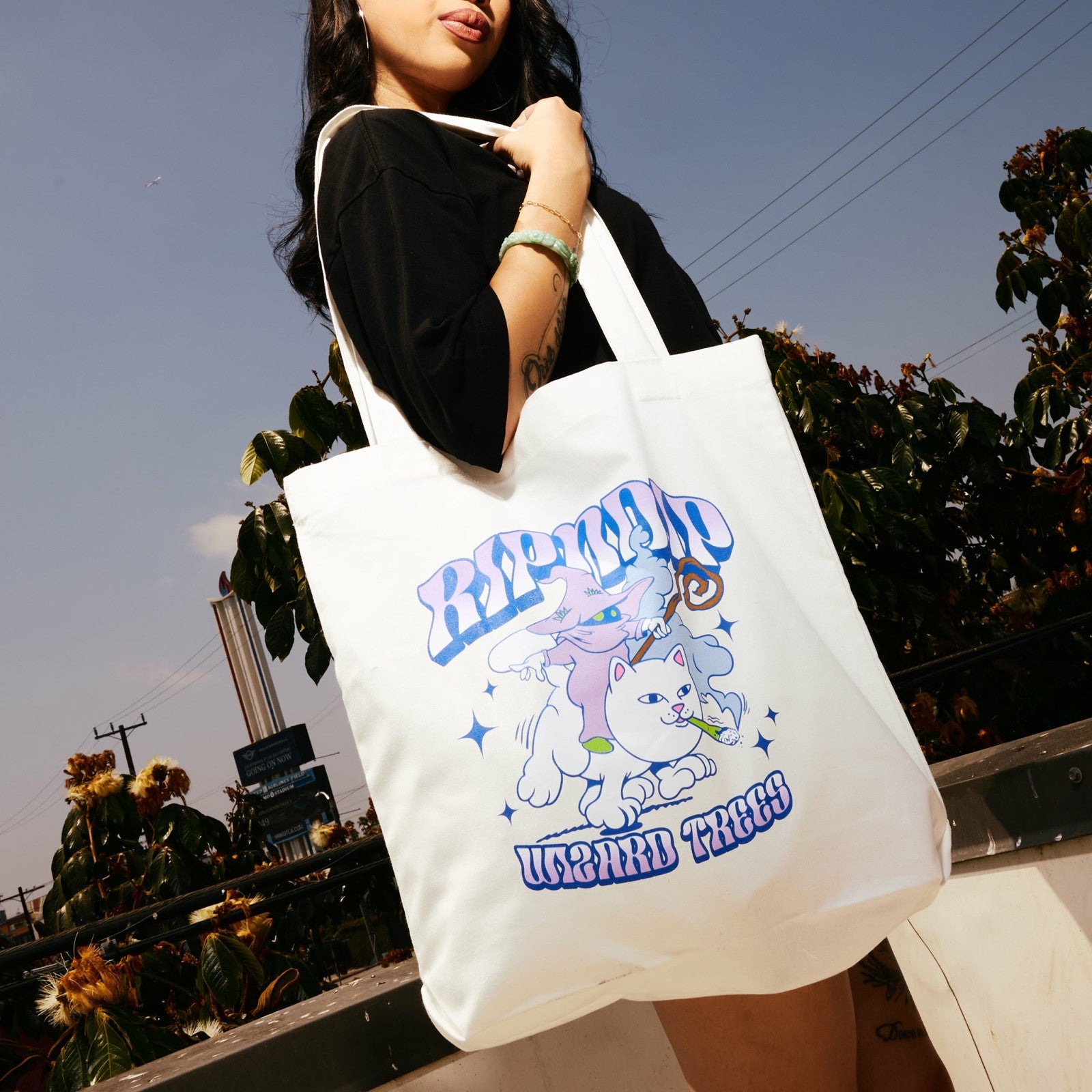 Ripndip Wizard Trees Riding High Tote (Canvas) - Ripndip