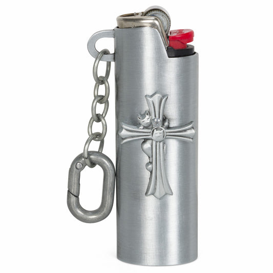 Nerm Cross Lighter Keychain (Silver) - Ripndip