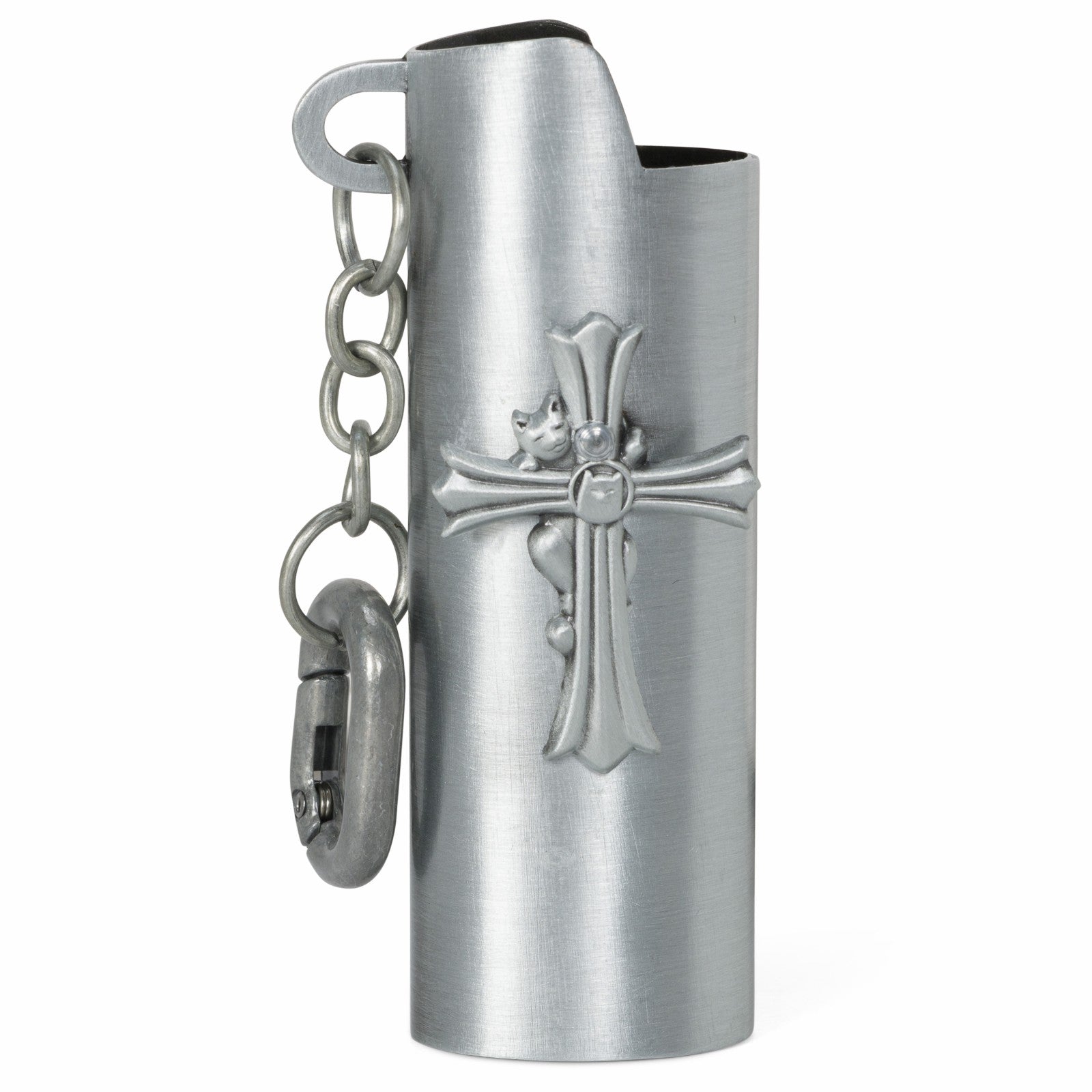 Nerm Cross Lighter Keychain (Silver) - Ripndip