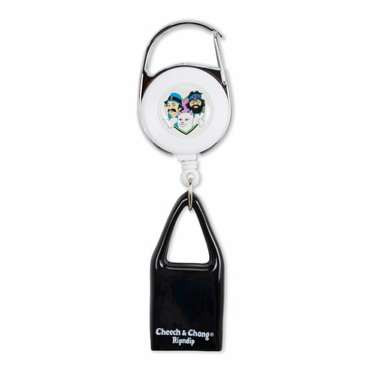 I Heart Pot Retractable Keychain (Black) - Ripndip