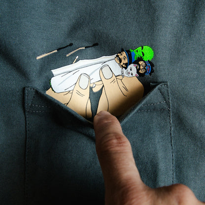 Roll Me Up Pocket Tee (Charcoal) - Ripndip