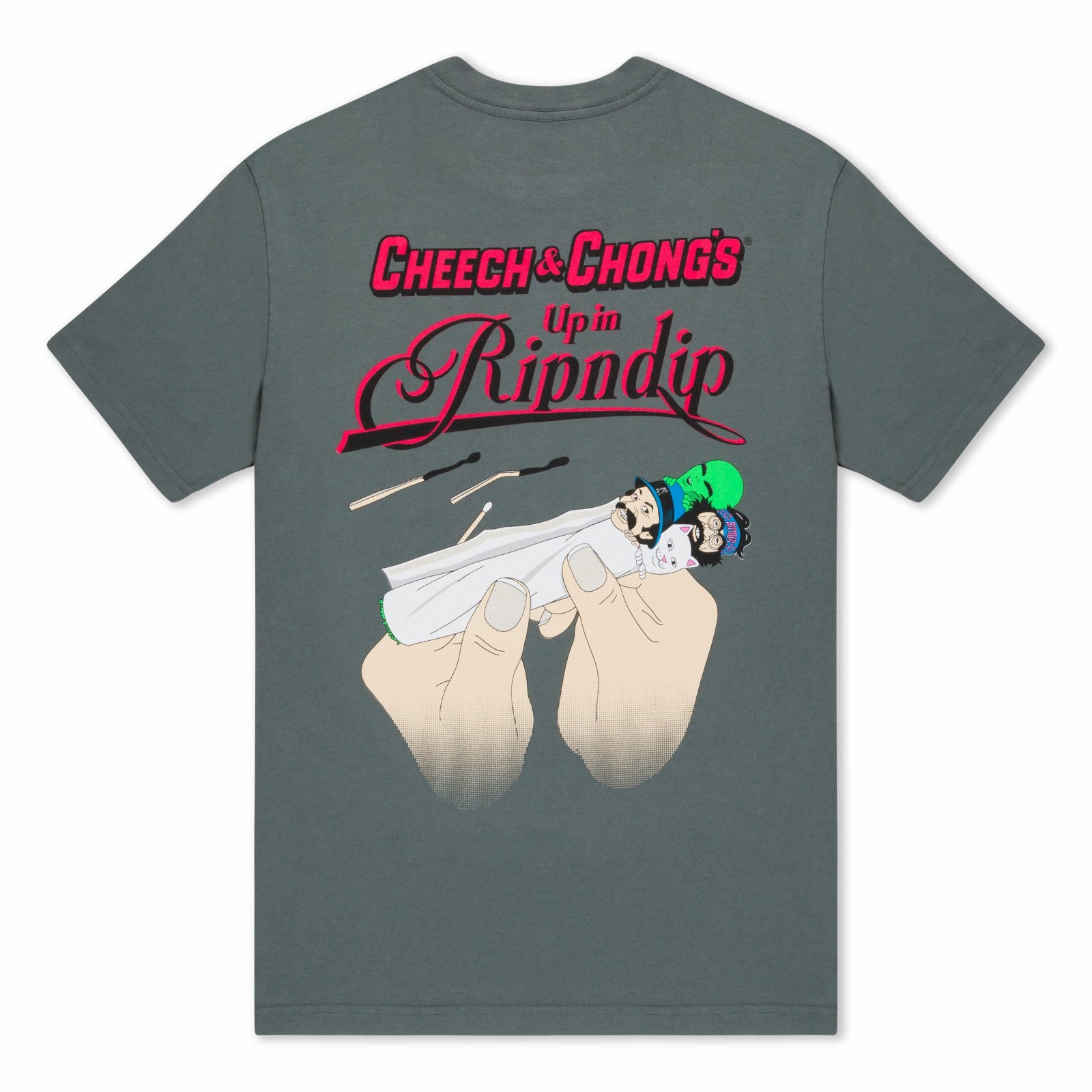 Roll Me Up Pocket Tee (Charcoal) - Ripndip