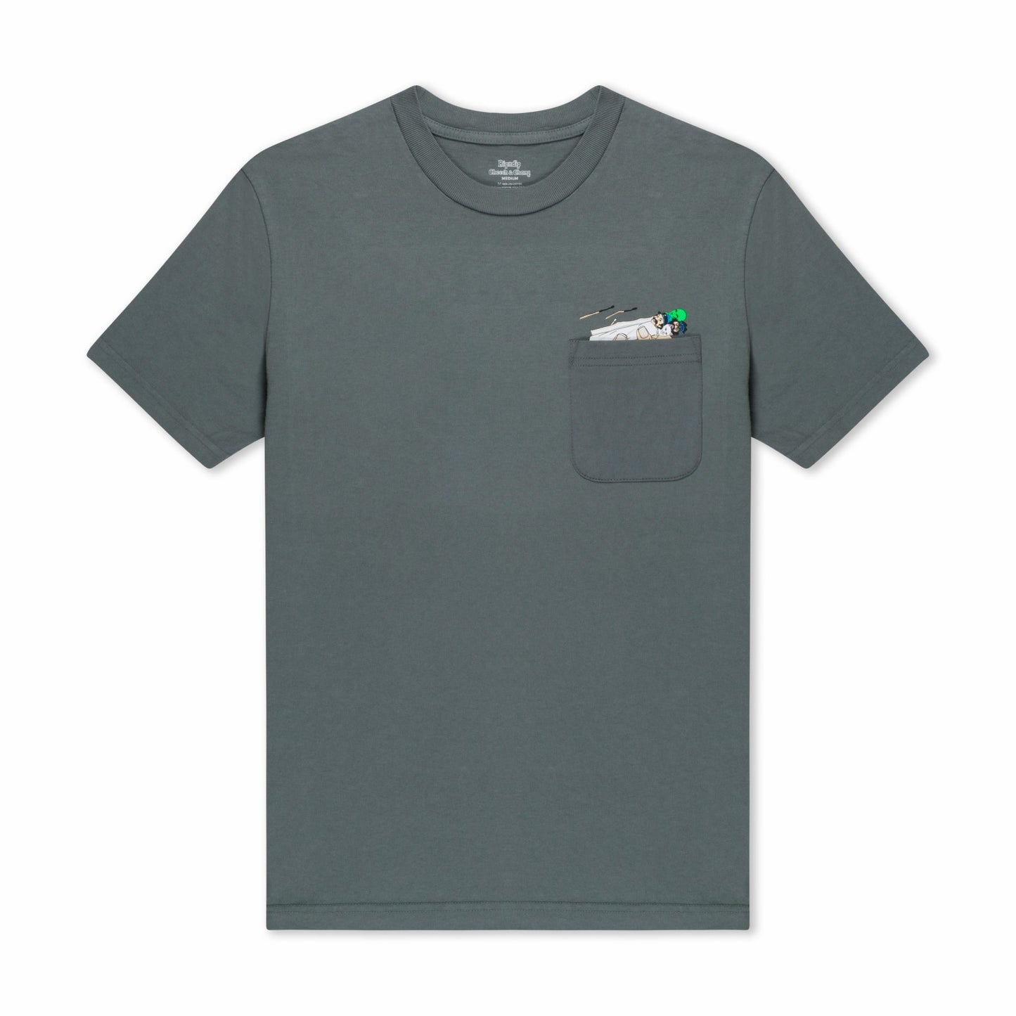 Roll Me Up Pocket Tee (Charcoal) - Ripndip