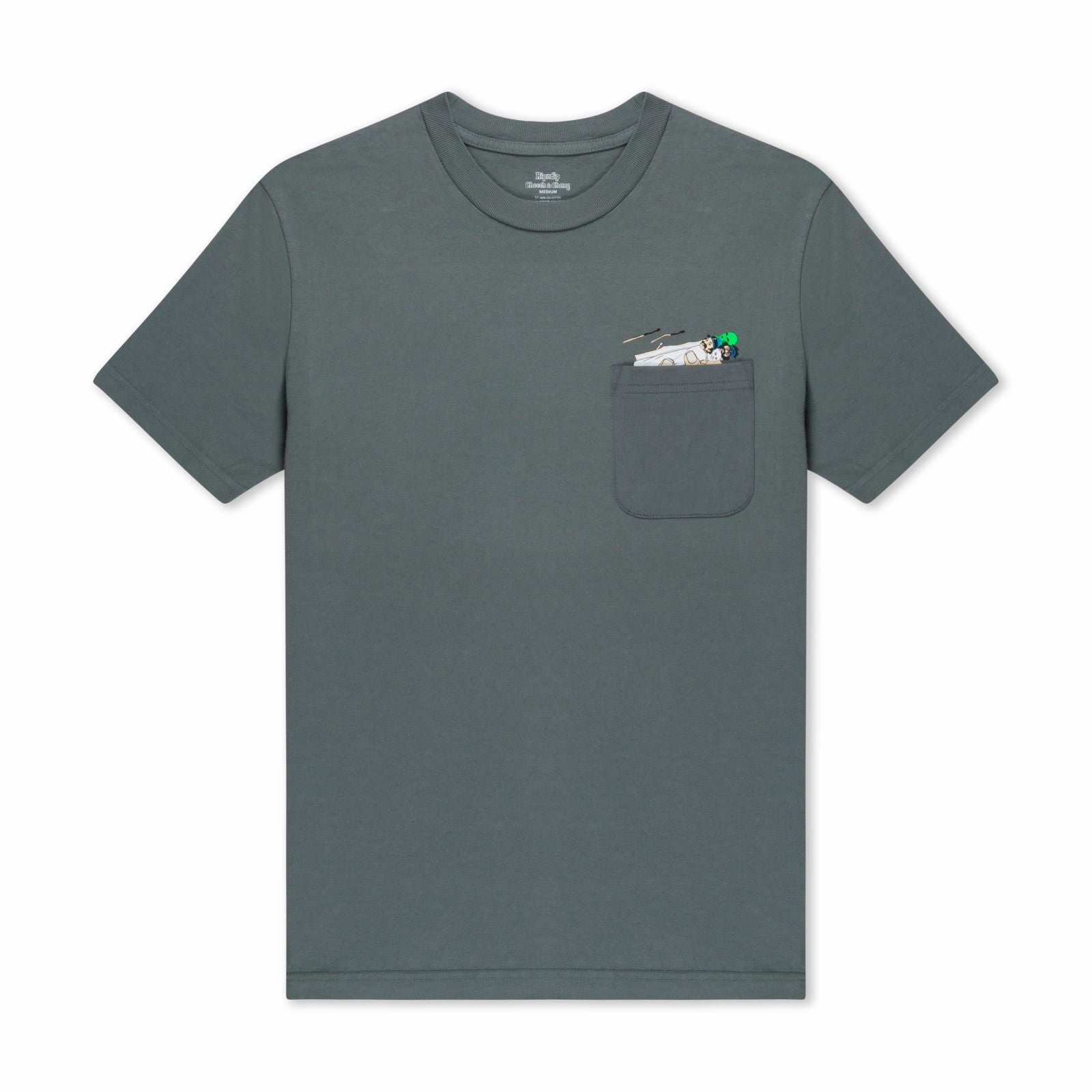 Roll Me Up Pocket Tee (Charcoal) - Ripndip