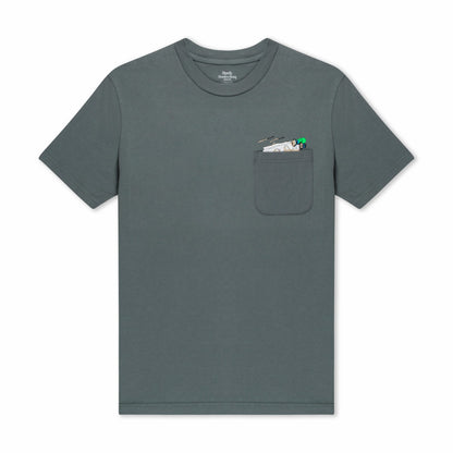 Roll Me Up Pocket Tee (Charcoal) - Ripndip