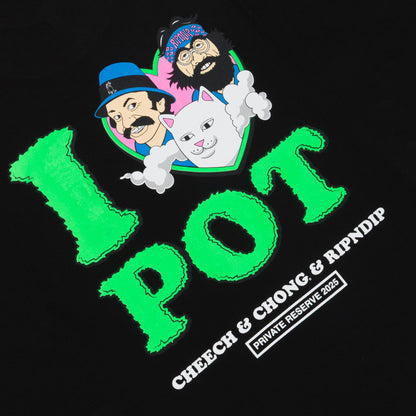 I <3 Pot Tee (Black) - Ripndip
