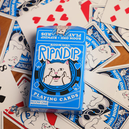 Room One x RIPNDIP Playing Cards (Blue Lord Nermal) - Ripndip
