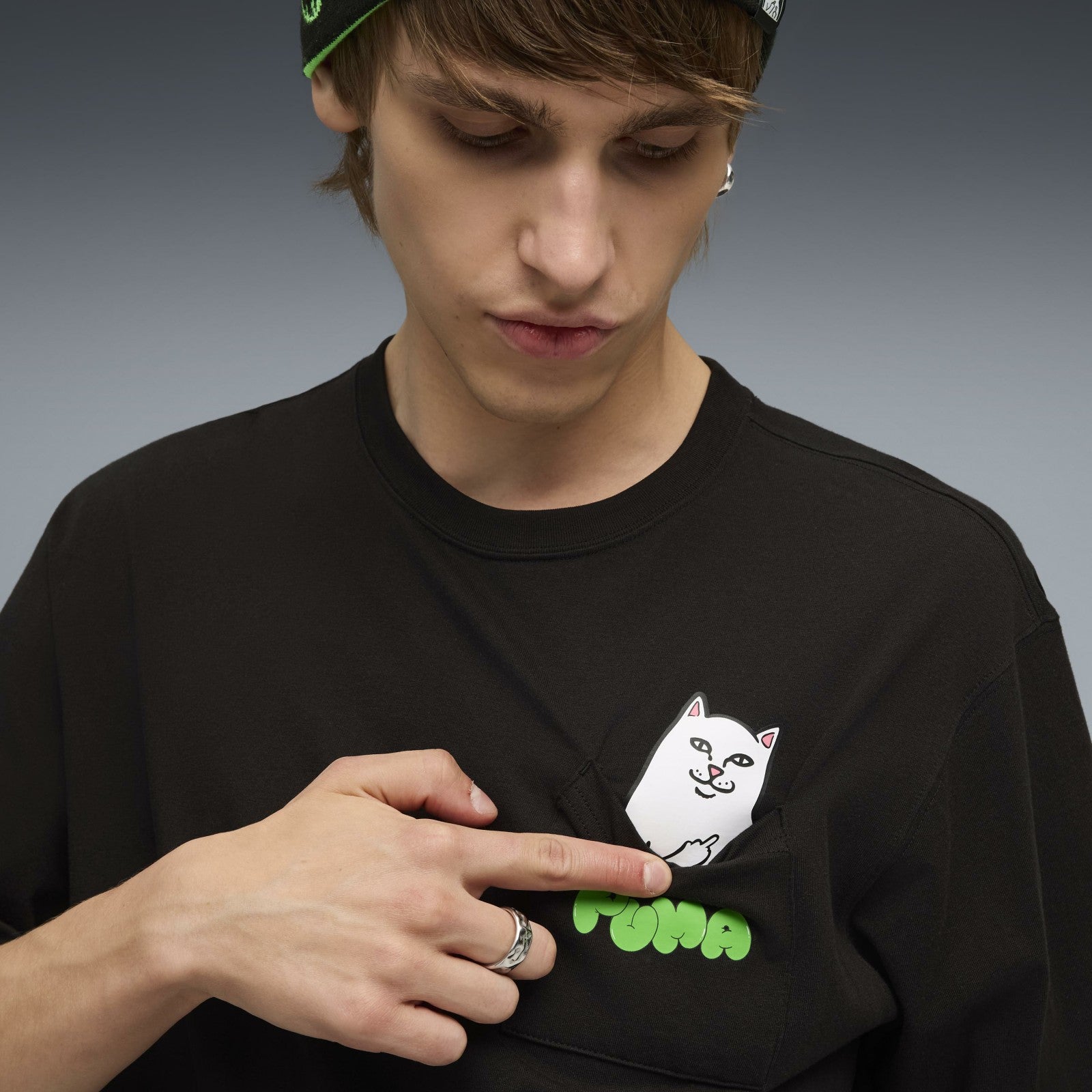 PUMA X RIPNDIP Relaxed Pocket Tee (Puma Black) - Ripndip
