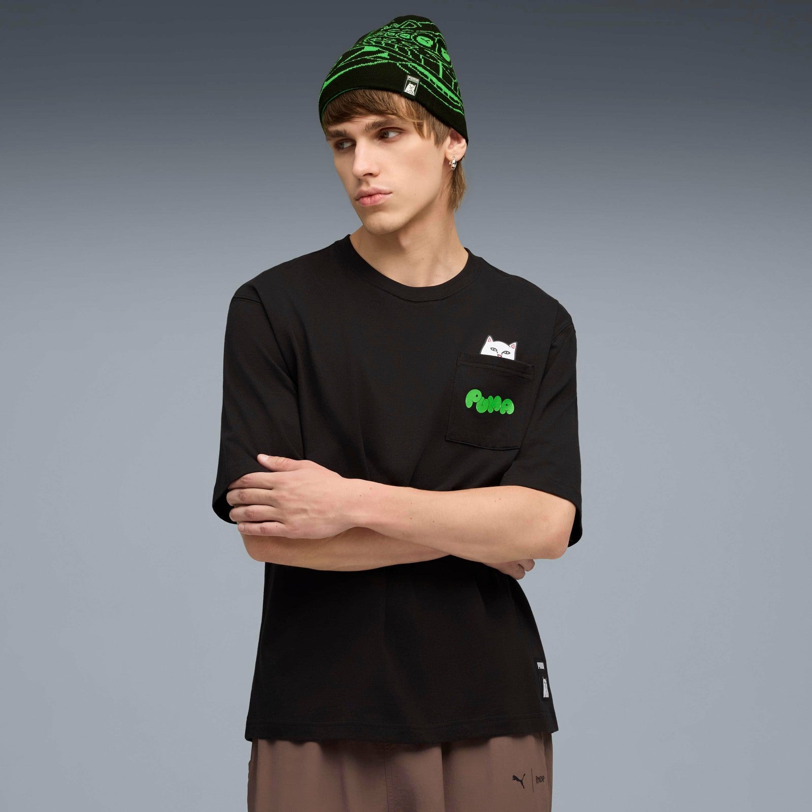 PUMA X RIPNDIP Relaxed Pocket Tee (Puma Black) - Ripndip