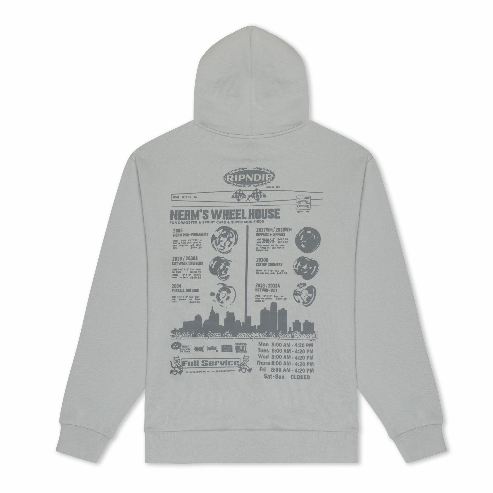 Nerm On Wheels Hoodie (Grey) - Ripndip