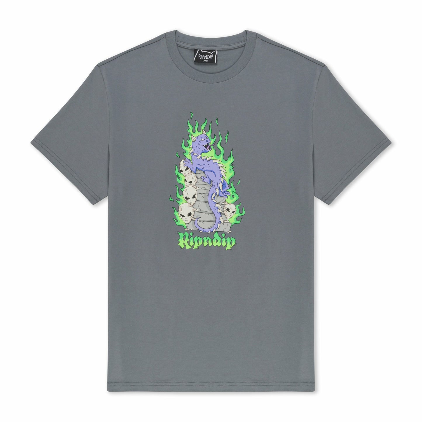 Horntail Tee (Charcoal) - Ripndip