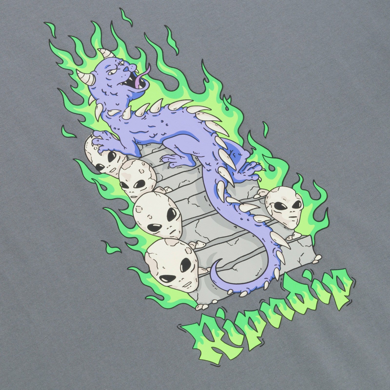 Horntail Tee (Charcoal) - Ripndip