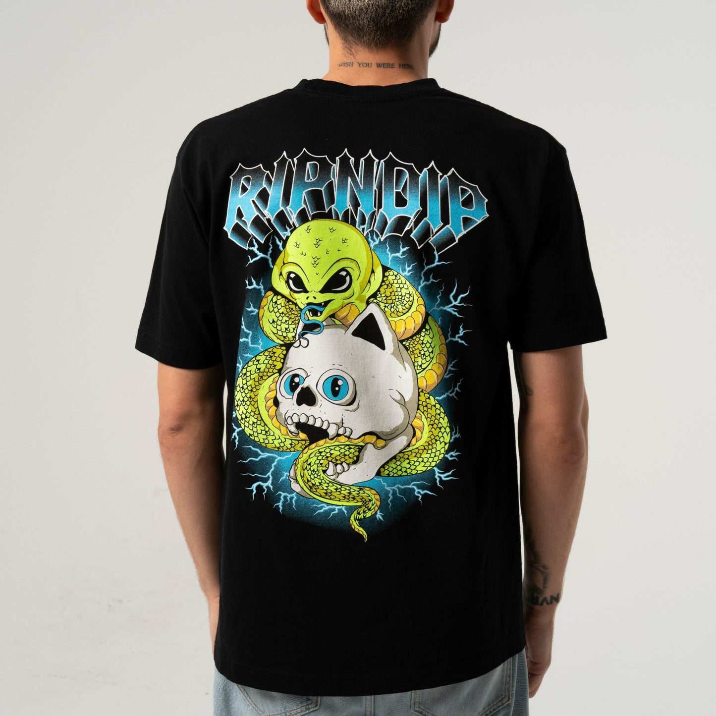 Skull and Bones Tee (Black) - Ripndip