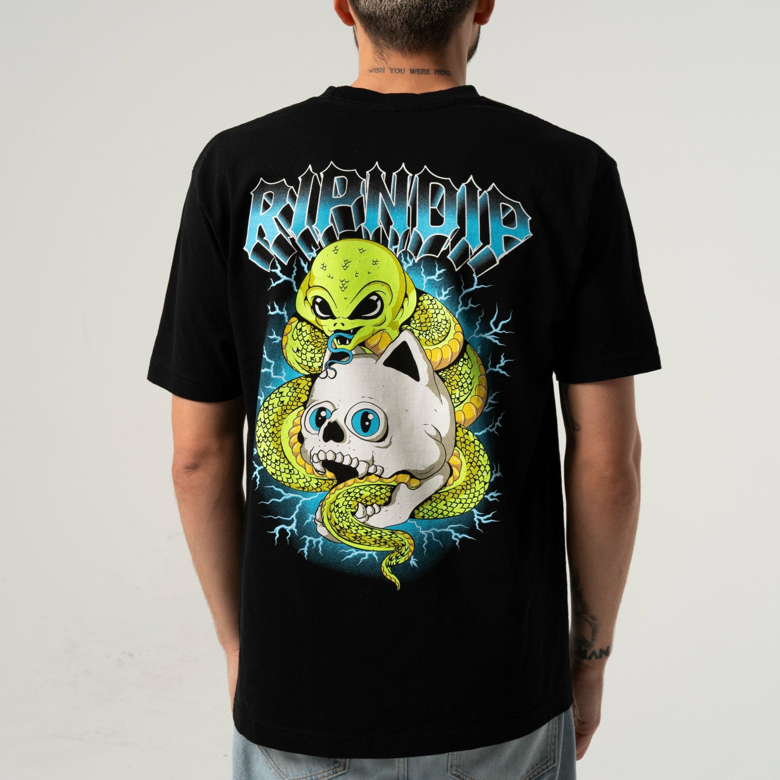 Skull and Bones Tee (Black) - Ripndip
