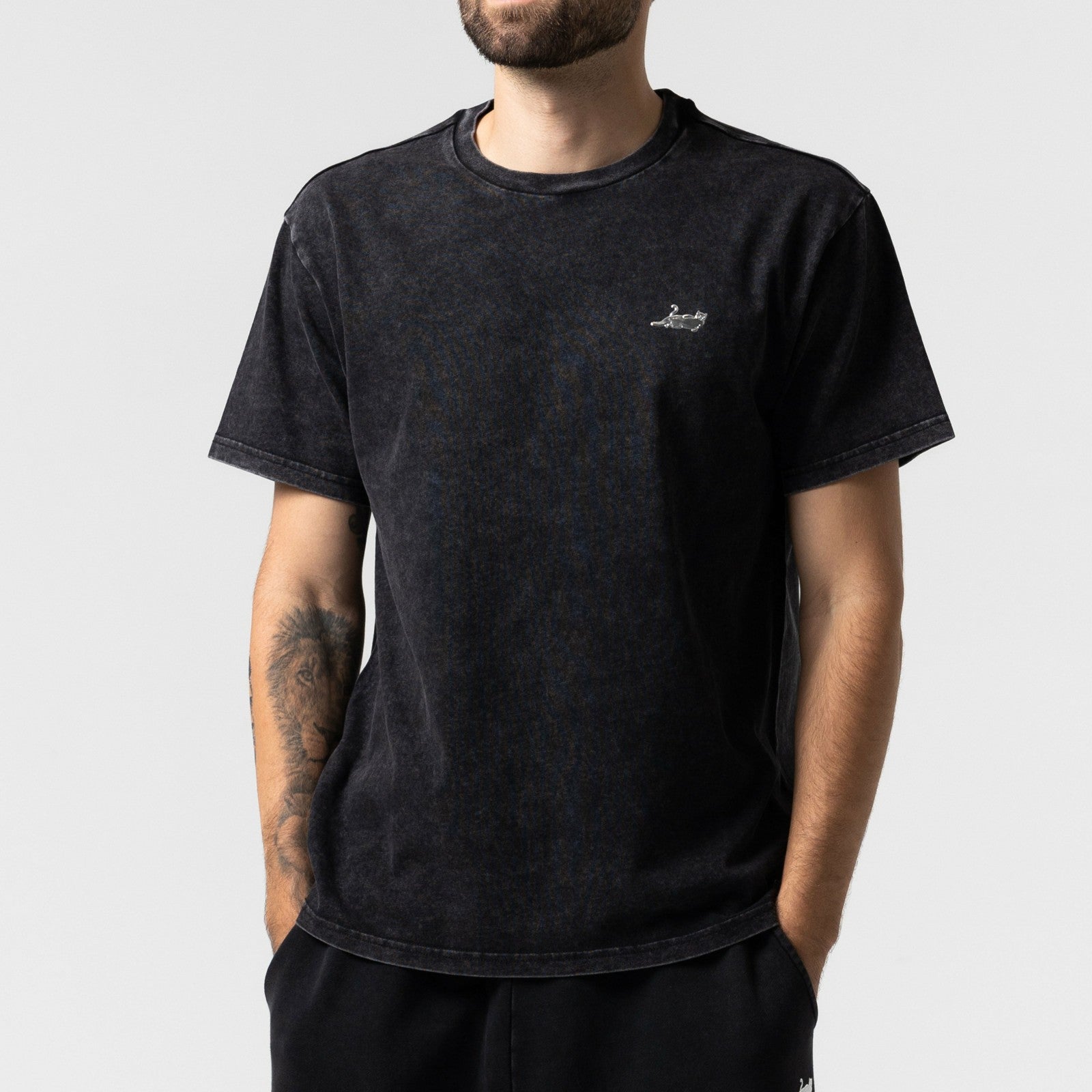 Castanza Short Sleeve Tee (Black Vintage Wash) - Ripndip