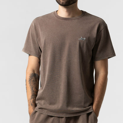 Castanza Short Sleeve Tee (Brown Vintage Wash) - Ripndip