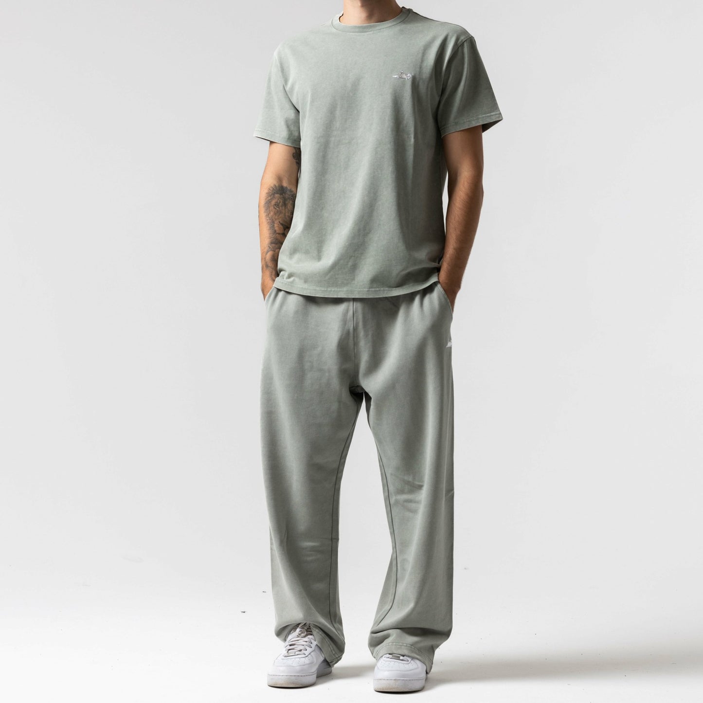 Castanza Short Sleeve Tee (Sage Vintage Wash) - Ripndip