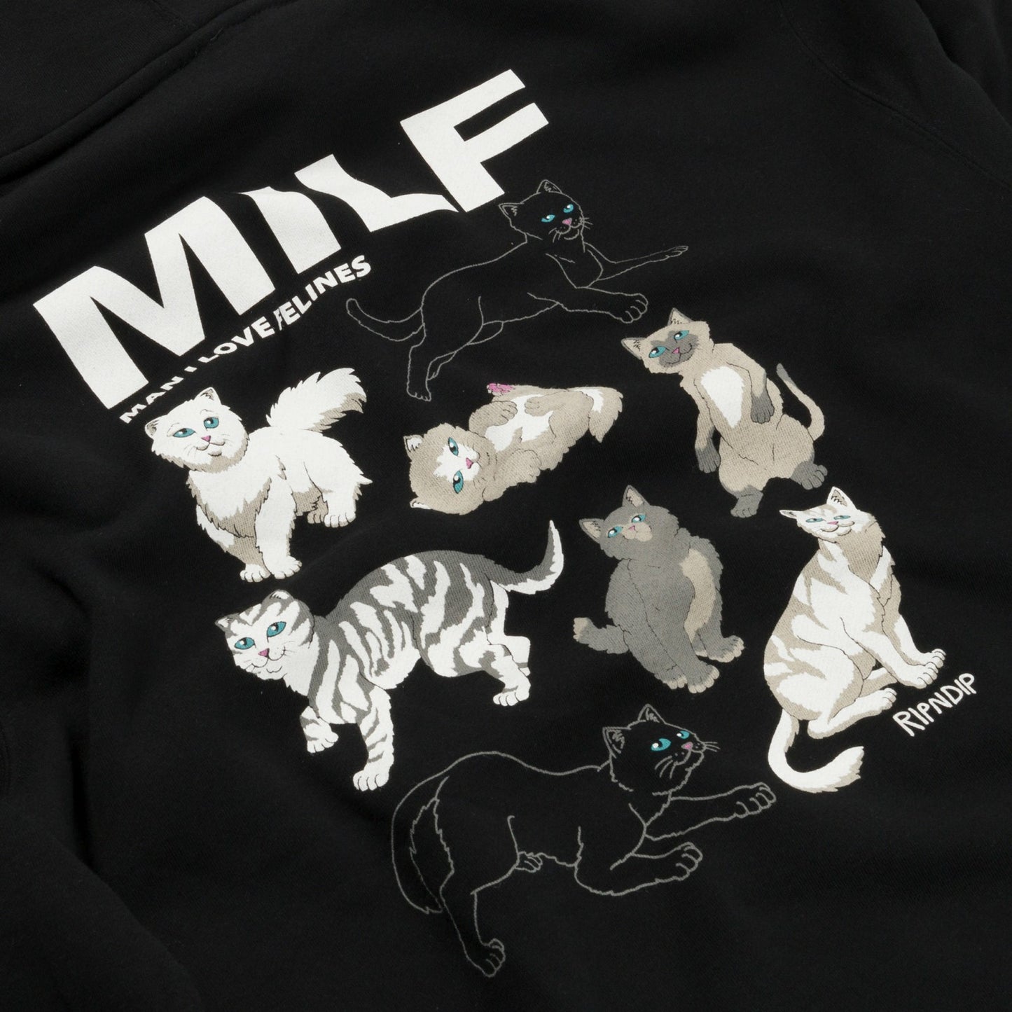 Man I Love Felines Hoodie (Black) - Ripndip