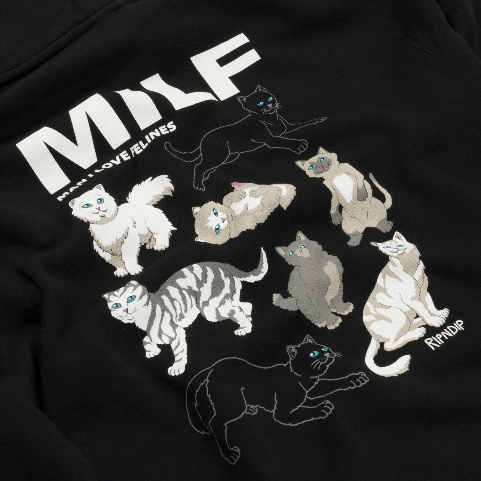 Man I Love Felines Hoodie (Black) - Ripndip