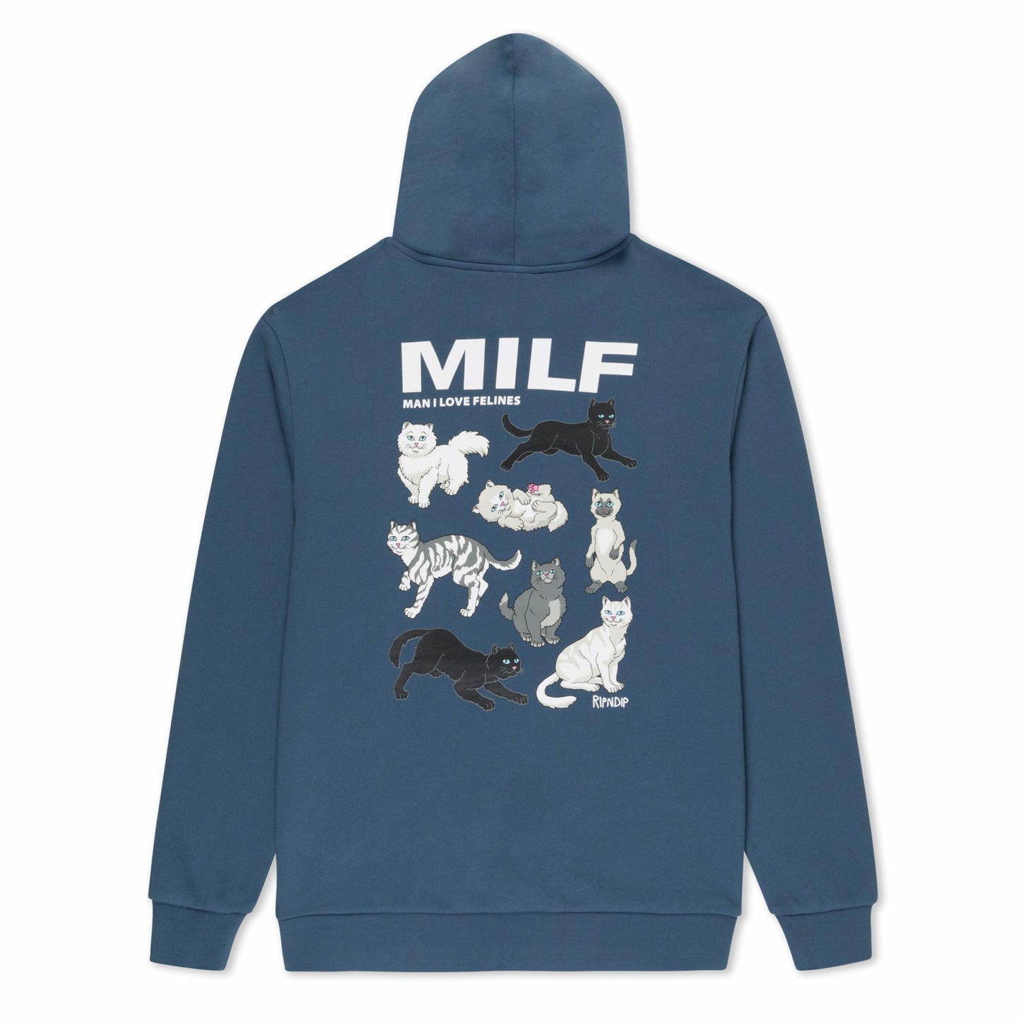 Man I Love Felines Hoodie (Storm Blue) - Ripndip