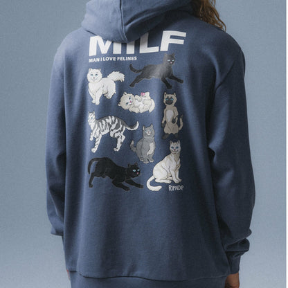 Man I Love Felines Hoodie (Storm Blue) - Ripndip