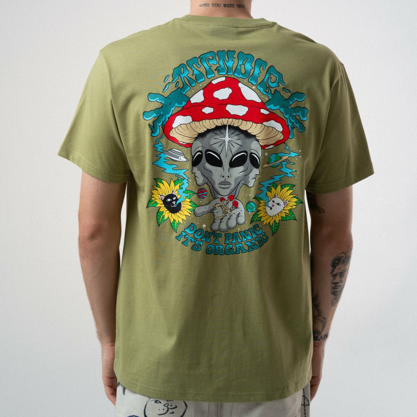Don't Panic Tee (Light Forest) - Ripndip