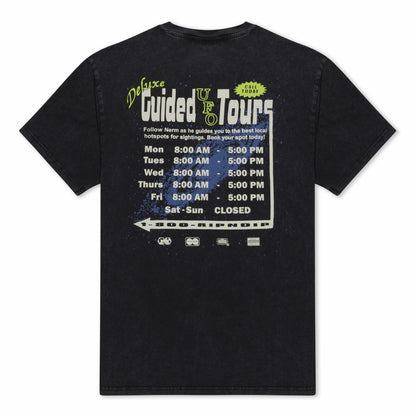 UFO Tours Tee (Black Vintage Wash) - Ripndip