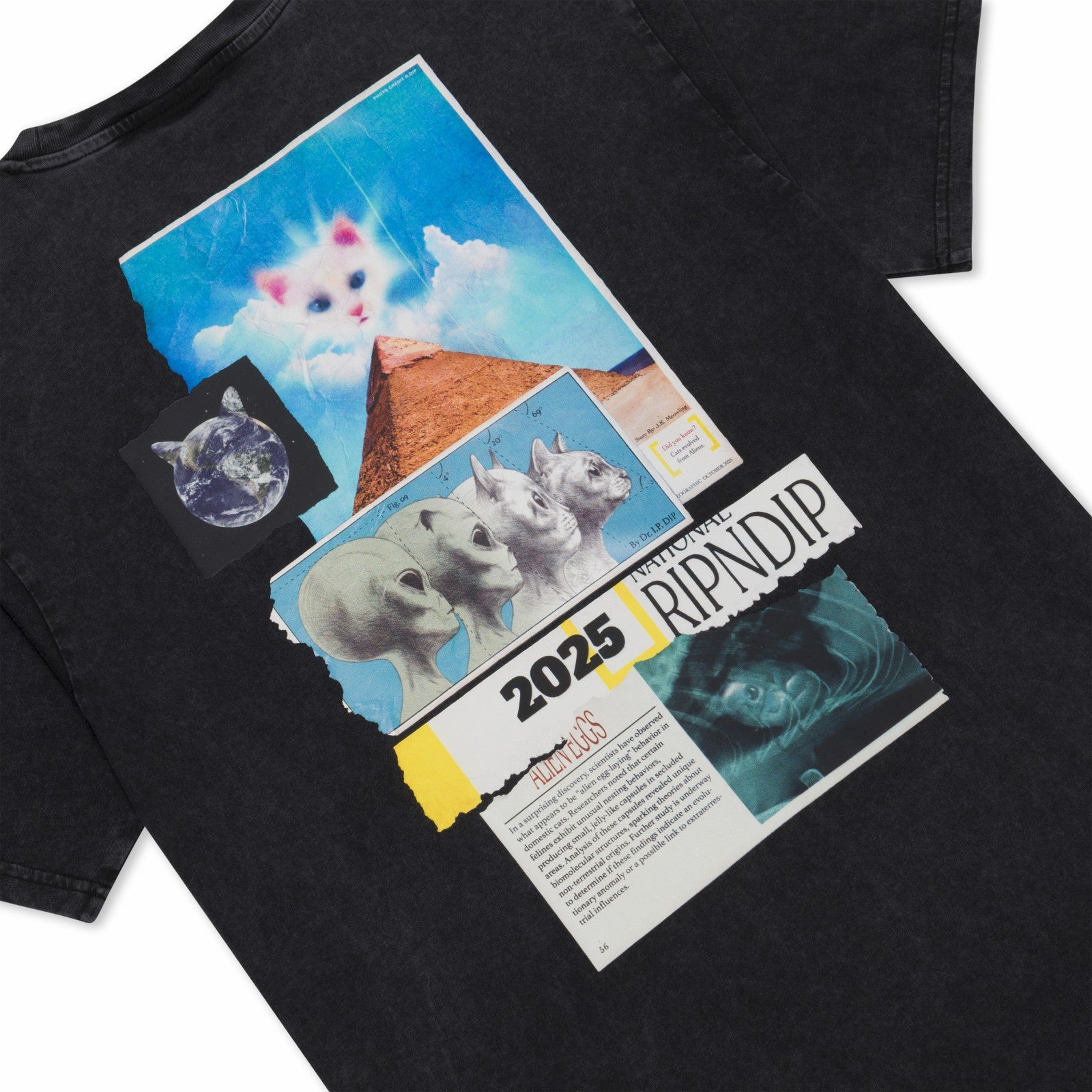 Nerm Geo Tee (Black Vintage Wash) - Ripndip