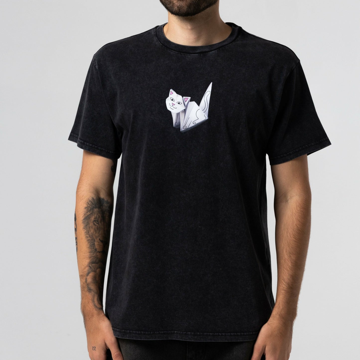 Origami Tee (Black Vintage Wash) - Ripndip