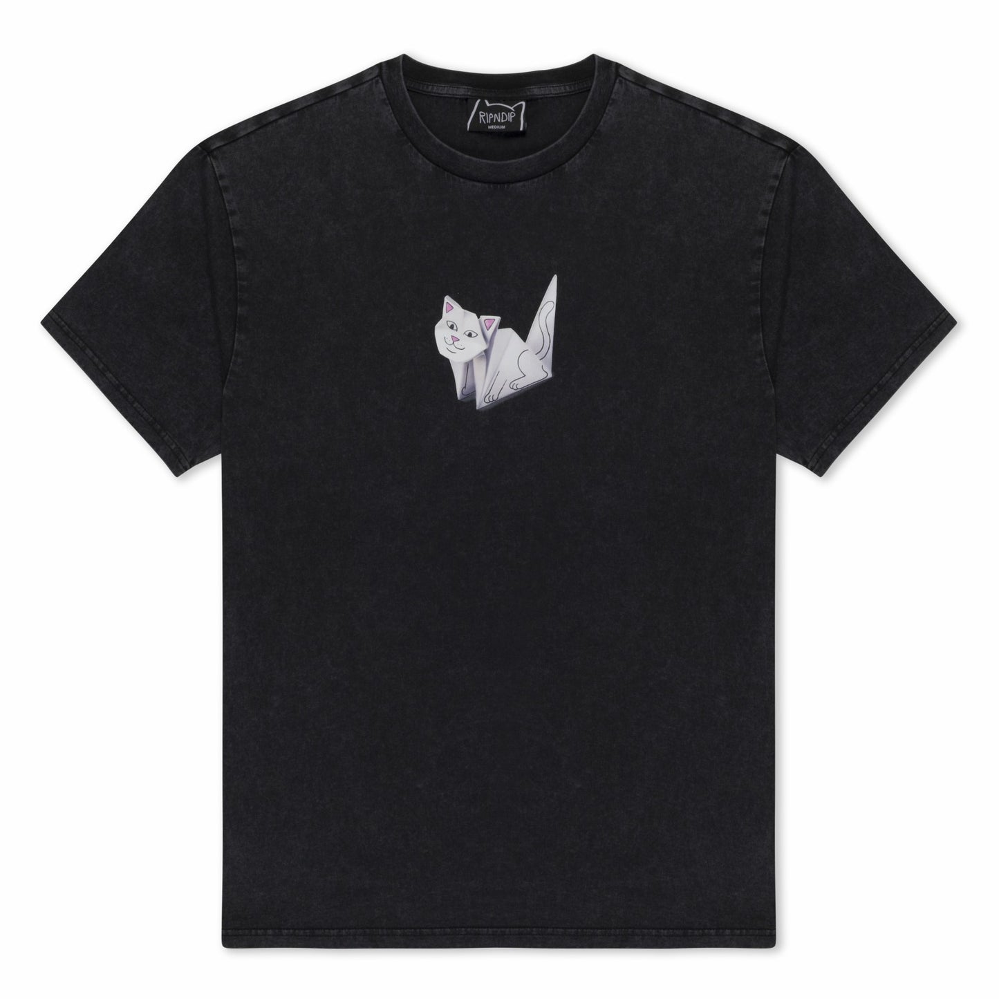 Origami Tee (Black Vintage Wash) - Ripndip