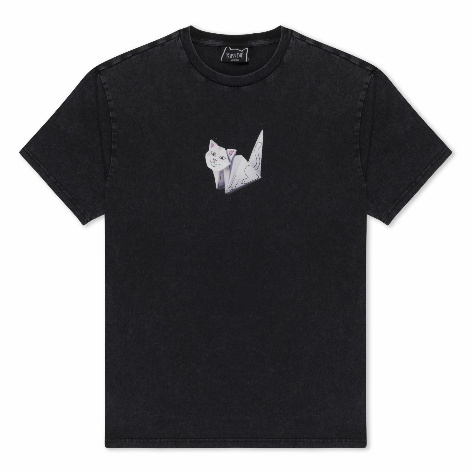 Origami Tee (Black Vintage Wash) - Ripndip