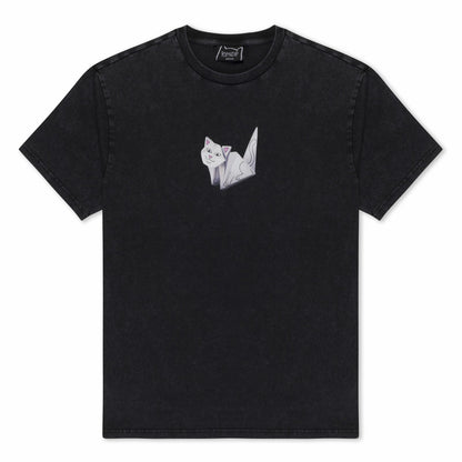 Origami Tee (Black Vintage Wash) - Ripndip