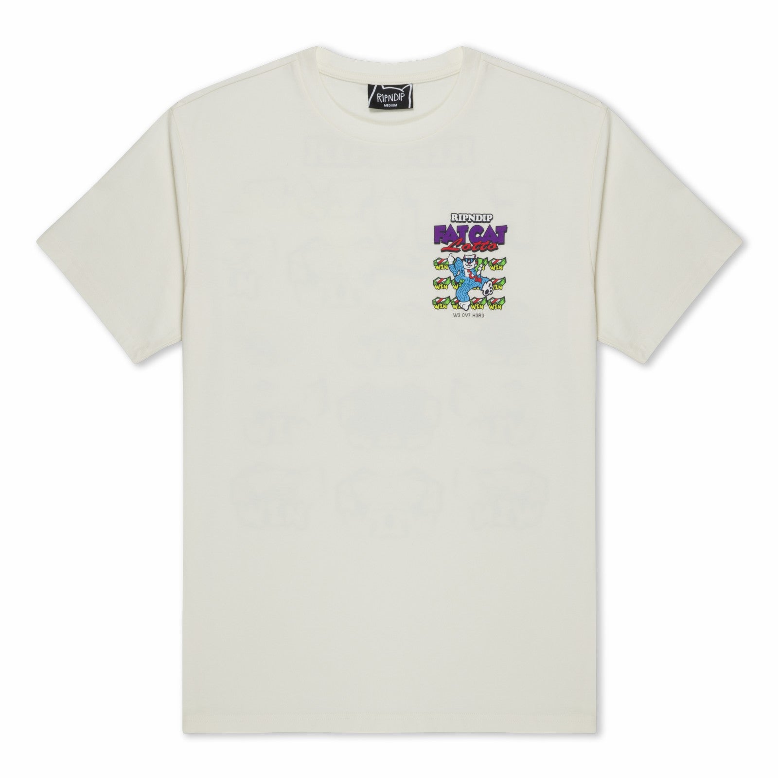 Fat Cat Tee (Bone) - Ripndip