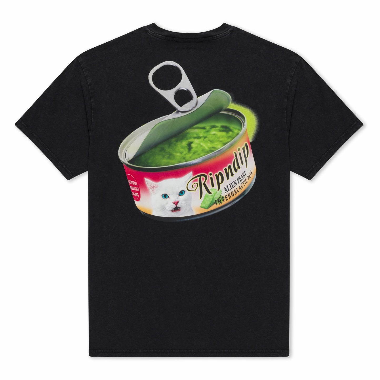 Gourmet Cat Food Tee (Black Vintage Wash) - Ripndip